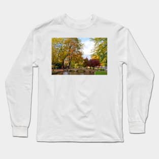 Autumn Trees Bourton on the Water Cotswolds Long Sleeve T-Shirt